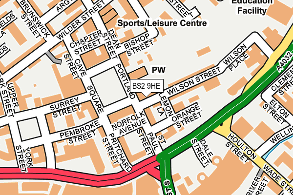 BS2 9HE map - OS OpenMap – Local (Ordnance Survey)