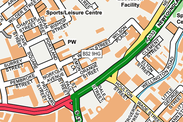 BS2 9HG map - OS OpenMap – Local (Ordnance Survey)