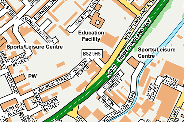 BS2 9HS map - OS OpenMap – Local (Ordnance Survey)