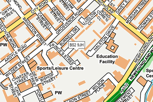 BS2 9JH map - OS OpenMap – Local (Ordnance Survey)