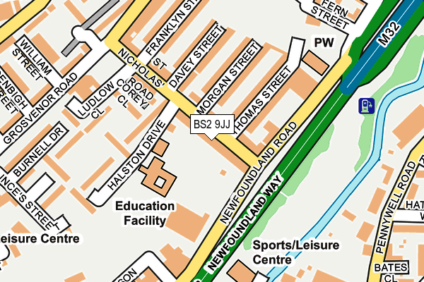 BS2 9JJ map - OS OpenMap – Local (Ordnance Survey)