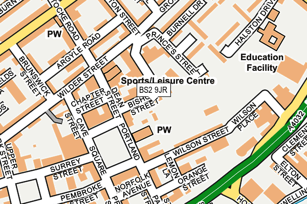 BS2 9JR map - OS OpenMap – Local (Ordnance Survey)