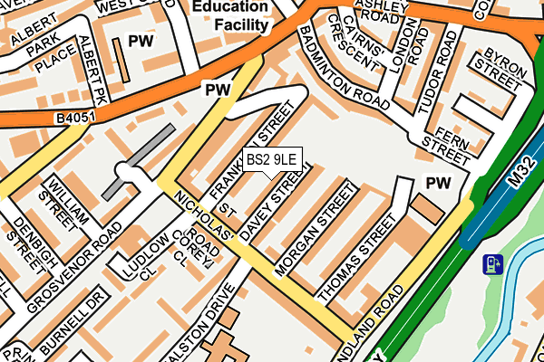 BS2 9LE map - OS OpenMap – Local (Ordnance Survey)