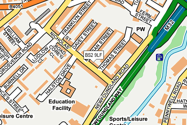 BS2 9LF map - OS OpenMap – Local (Ordnance Survey)