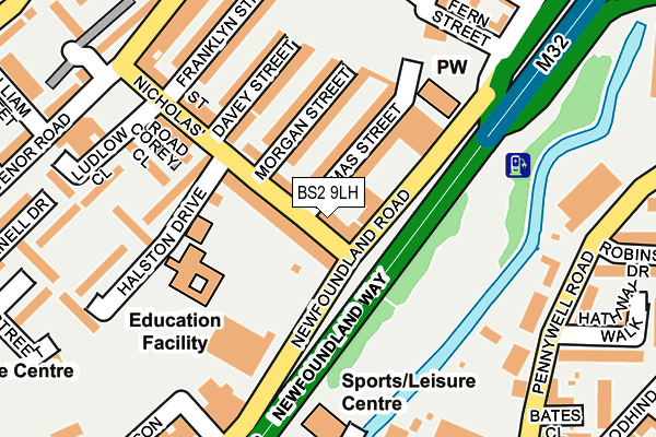 BS2 9LH map - OS OpenMap – Local (Ordnance Survey)
