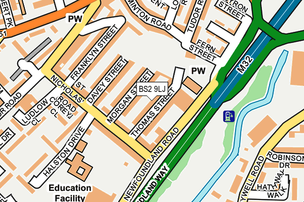 BS2 9LJ map - OS OpenMap – Local (Ordnance Survey)