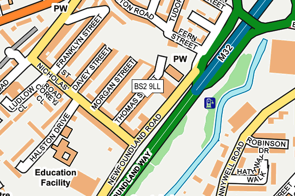 BS2 9LL map - OS OpenMap – Local (Ordnance Survey)