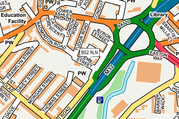 BS2 9LN map - OS OpenMap – Local (Ordnance Survey)