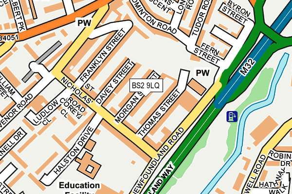 BS2 9LQ map - OS OpenMap – Local (Ordnance Survey)