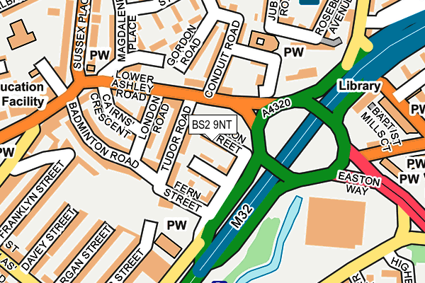 BS2 9NT map - OS OpenMap – Local (Ordnance Survey)