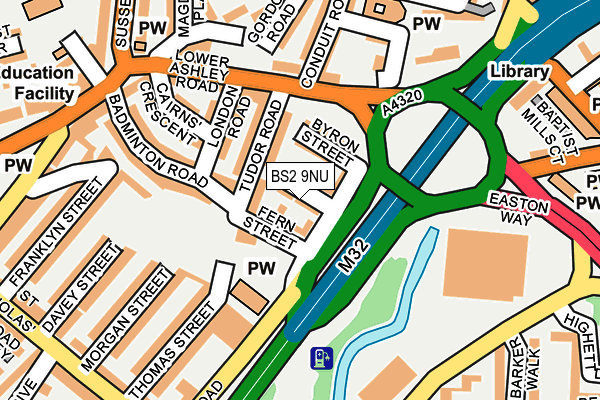 BS2 9NU map - OS OpenMap – Local (Ordnance Survey)