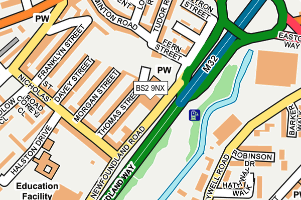 BS2 9NX map - OS OpenMap – Local (Ordnance Survey)