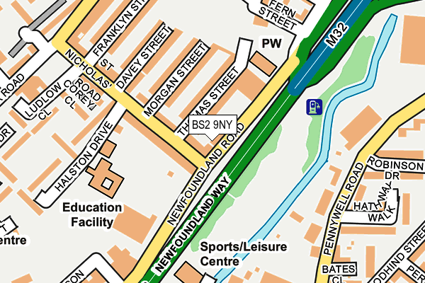 BS2 9NY map - OS OpenMap – Local (Ordnance Survey)