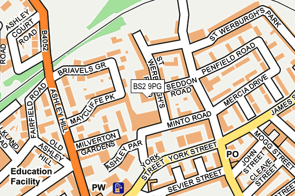 BS2 9PG map - OS OpenMap – Local (Ordnance Survey)