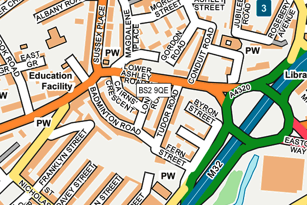 BS2 9QE map - OS OpenMap – Local (Ordnance Survey)