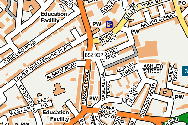 BS2 9QP map - OS OpenMap – Local (Ordnance Survey)