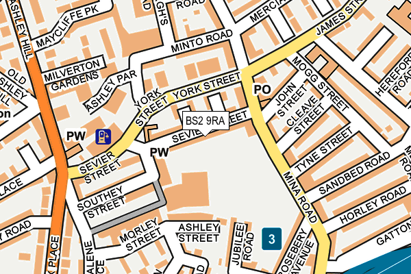 BS2 9RA map - OS OpenMap – Local (Ordnance Survey)