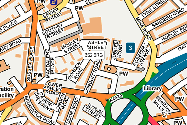 BS2 9RG map - OS OpenMap – Local (Ordnance Survey)