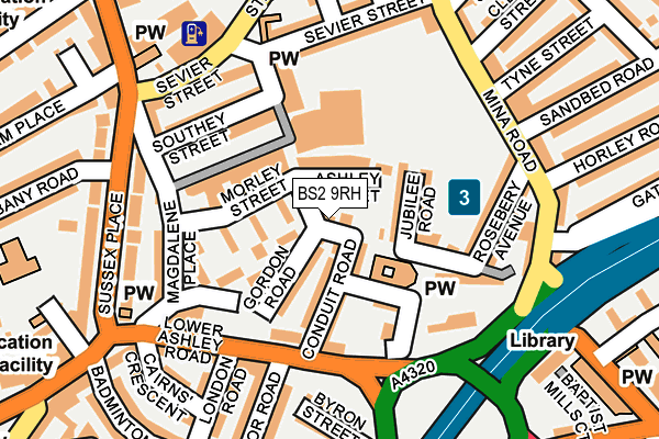 BS2 9RH map - OS OpenMap – Local (Ordnance Survey)