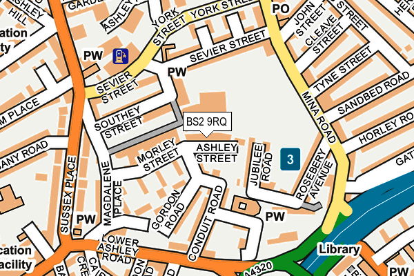 BS2 9RQ map - OS OpenMap – Local (Ordnance Survey)