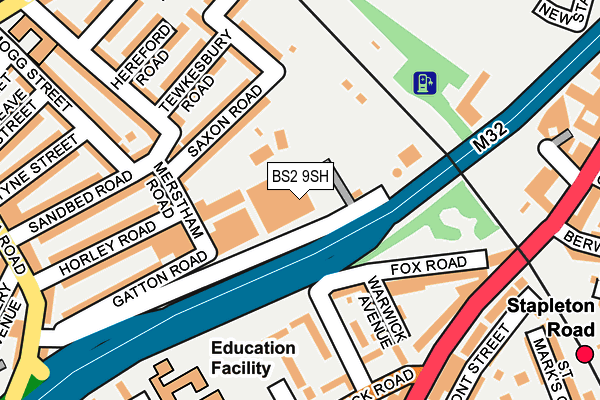 BS2 9SH map - OS OpenMap – Local (Ordnance Survey)