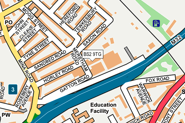 BS2 9TG map - OS OpenMap – Local (Ordnance Survey)