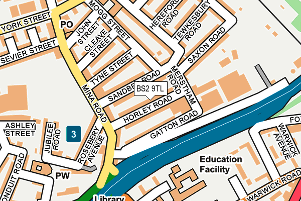 BS2 9TL map - OS OpenMap – Local (Ordnance Survey)