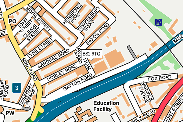 BS2 9TQ map - OS OpenMap – Local (Ordnance Survey)