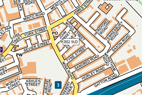 BS2 9UD map - OS OpenMap – Local (Ordnance Survey)