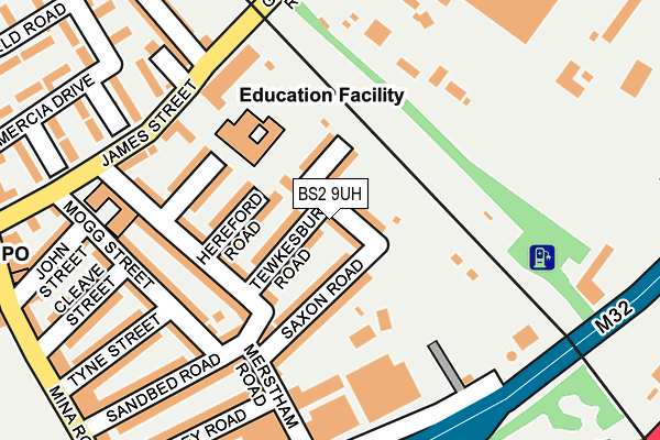 BS2 9UH map - OS OpenMap – Local (Ordnance Survey)