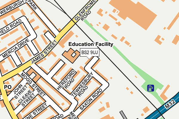 BS2 9UJ map - OS OpenMap – Local (Ordnance Survey)