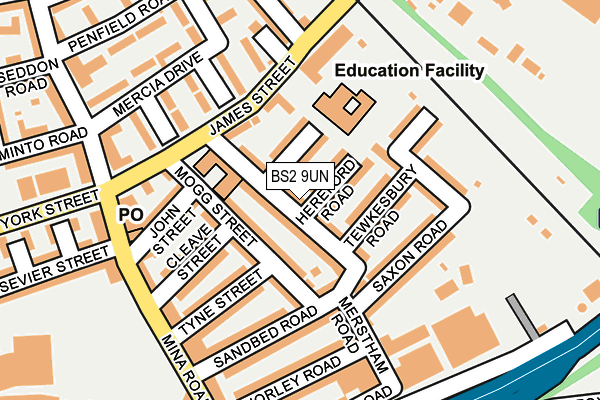 BS2 9UN map - OS OpenMap – Local (Ordnance Survey)