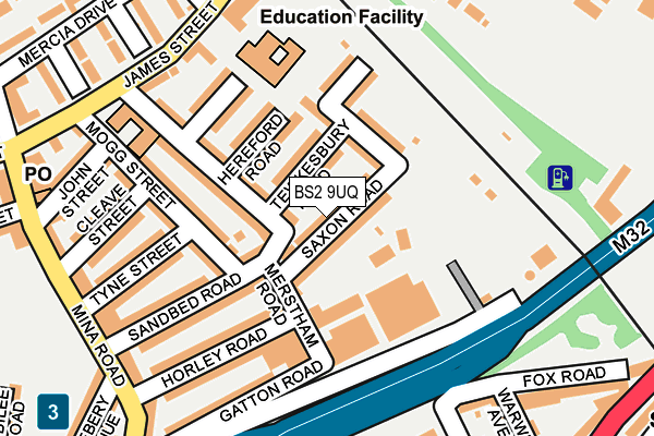 BS2 9UQ map - OS OpenMap – Local (Ordnance Survey)