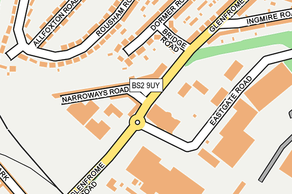 BS2 9UY map - OS OpenMap – Local (Ordnance Survey)