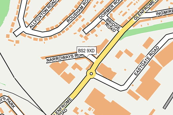 BS2 9XD map - OS OpenMap – Local (Ordnance Survey)