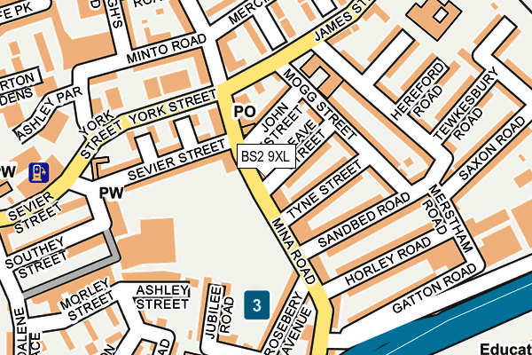 BS2 9XL map - OS OpenMap – Local (Ordnance Survey)