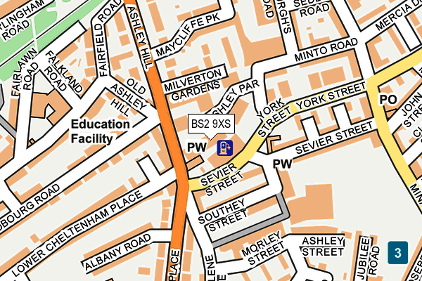 BS2 9XS map - OS OpenMap – Local (Ordnance Survey)