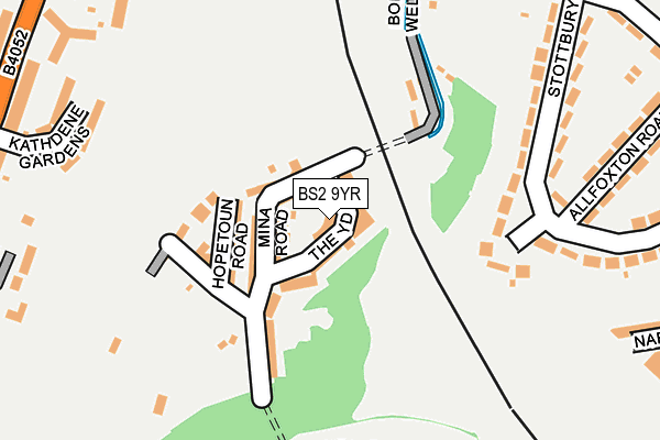 BS2 9YR map - OS OpenMap – Local (Ordnance Survey)