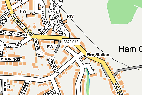 BS20 0AF map - OS OpenMap – Local (Ordnance Survey)