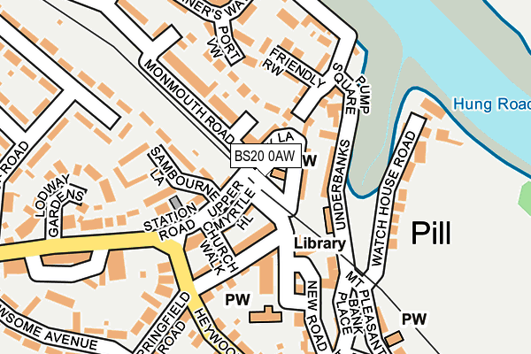 BS20 0AW map - OS OpenMap – Local (Ordnance Survey)