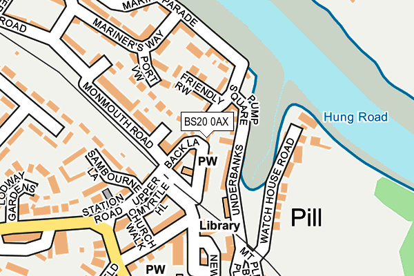 BS20 0AX map - OS OpenMap – Local (Ordnance Survey)