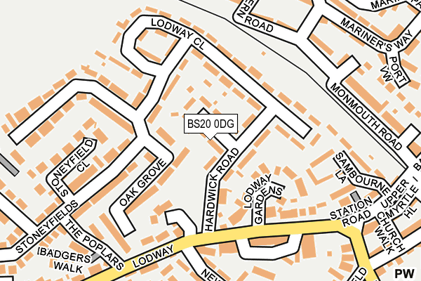 BS20 0DG map - OS OpenMap – Local (Ordnance Survey)