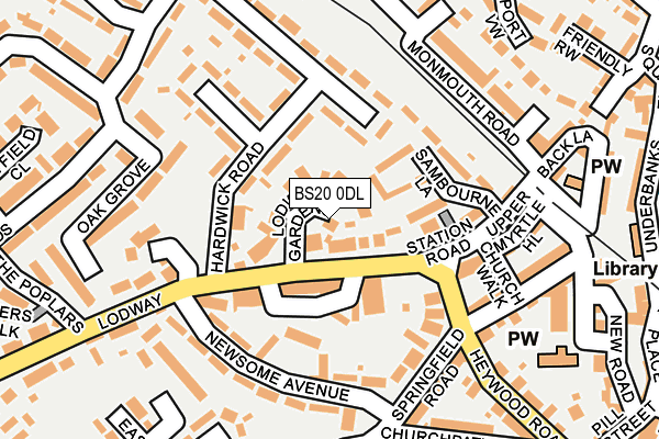 BS20 0DL map - OS OpenMap – Local (Ordnance Survey)