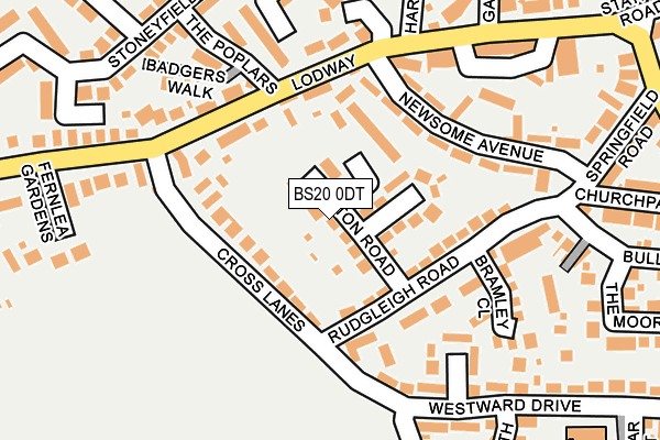 BS20 0DT map - OS OpenMap – Local (Ordnance Survey)