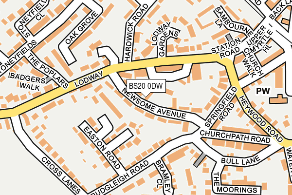 BS20 0DW map - OS OpenMap – Local (Ordnance Survey)