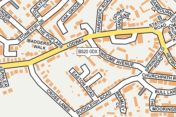 BS20 0DX map - OS OpenMap – Local (Ordnance Survey)