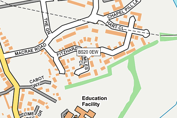 BS20 0EW map - OS OpenMap – Local (Ordnance Survey)