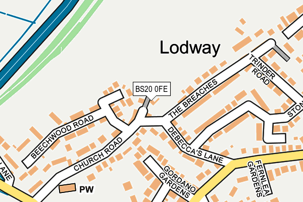 BS20 0FE map - OS OpenMap – Local (Ordnance Survey)