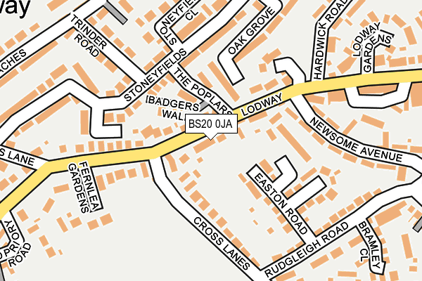 BS20 0JA map - OS OpenMap – Local (Ordnance Survey)