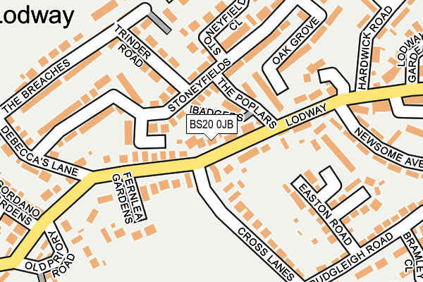 BS20 0JB map - OS OpenMap – Local (Ordnance Survey)